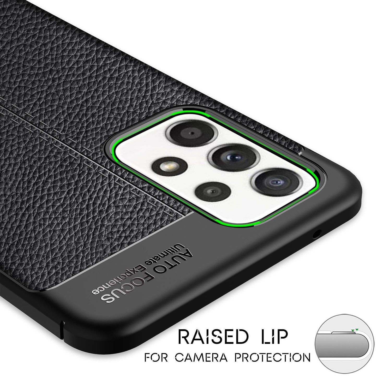 NALIA Galaxy A52 5G Case Leder Look - Slim Dünn Hülle, Stoßfest Schutz, Rutschfest