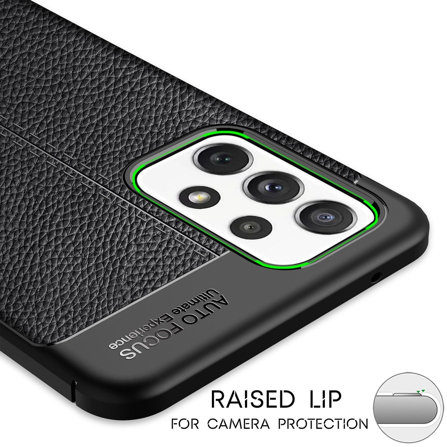 Husă NALIA Design pentru Samsung Galaxy A72, aspect piele - Husă de protecție din silicon, subțire, rezistentă la zgârieturi