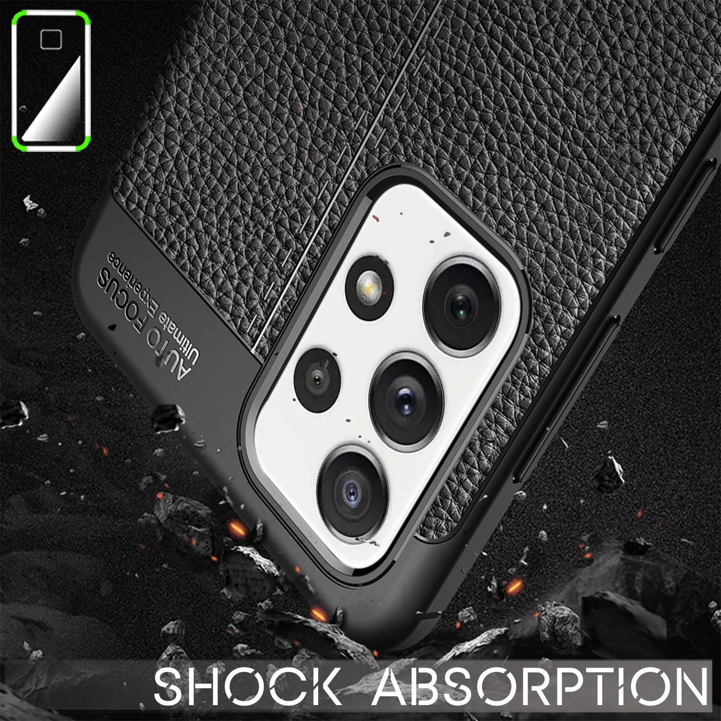 Husă NALIA Design pentru Samsung Galaxy A72, aspect piele - Husă de protecție din silicon, subțire, rezistentă la zgârieturi