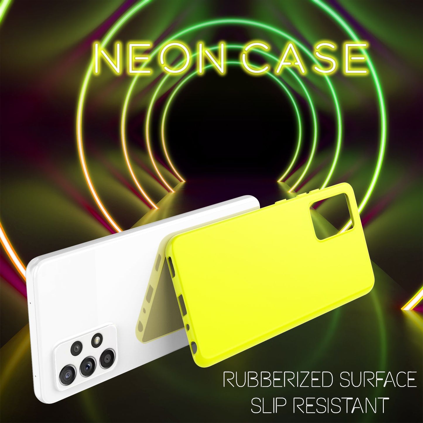 NALIA Neon Case - Silikon TPU Passgenau Hochwertiger Schutz Für Galaxy A52 5G A52 A52s 5G Leichte Dünne Hülle