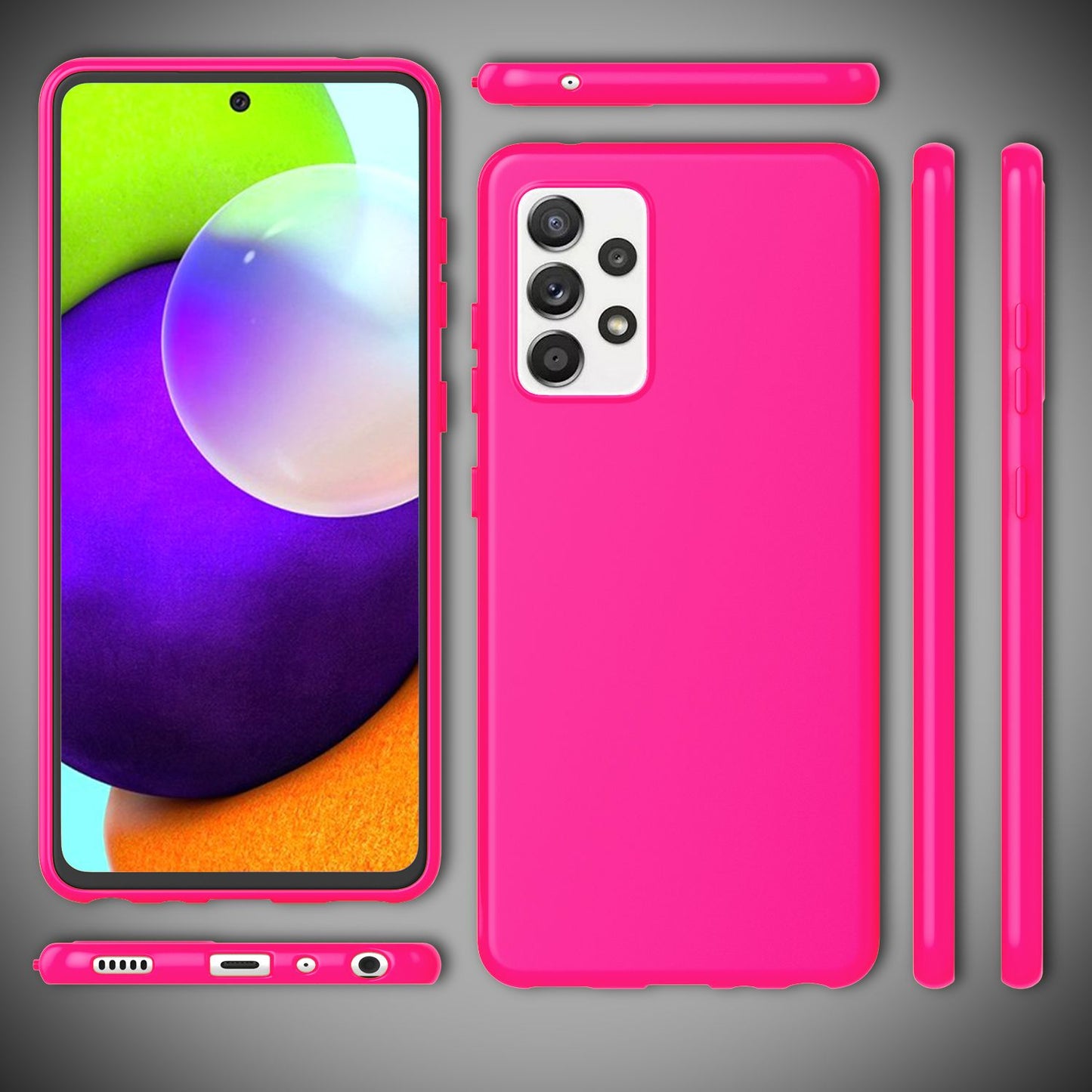 NALIA Neon Case - Silikon TPU Passgenau Hochwertiger Schutz Für Galaxy A52 5G A52 A52s 5G Leichte Dünne Hülle