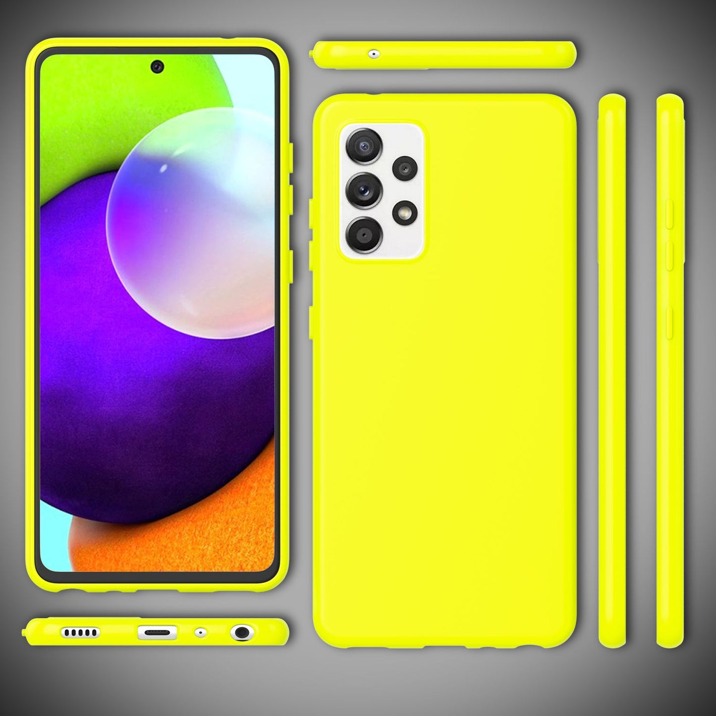 NALIA Neon Case - Silikon TPU Passgenau Hochwertiger Schutz Für Galaxy A52 5G A52 A52s 5G Leichte Dünne Hülle