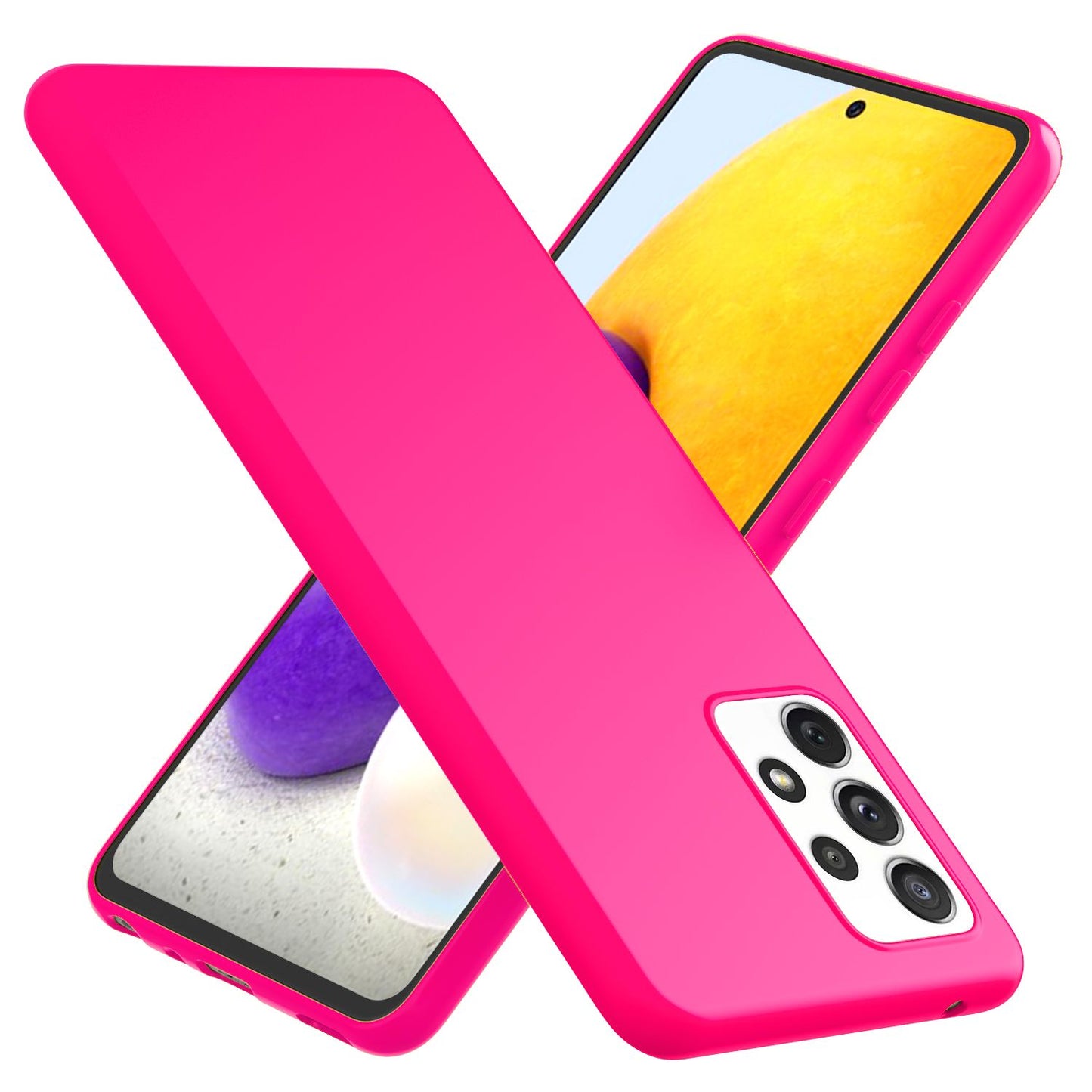 NALIA Neon Handy Hülle für Samsung Galaxy A72, Silikon Soft Case Phone Cover