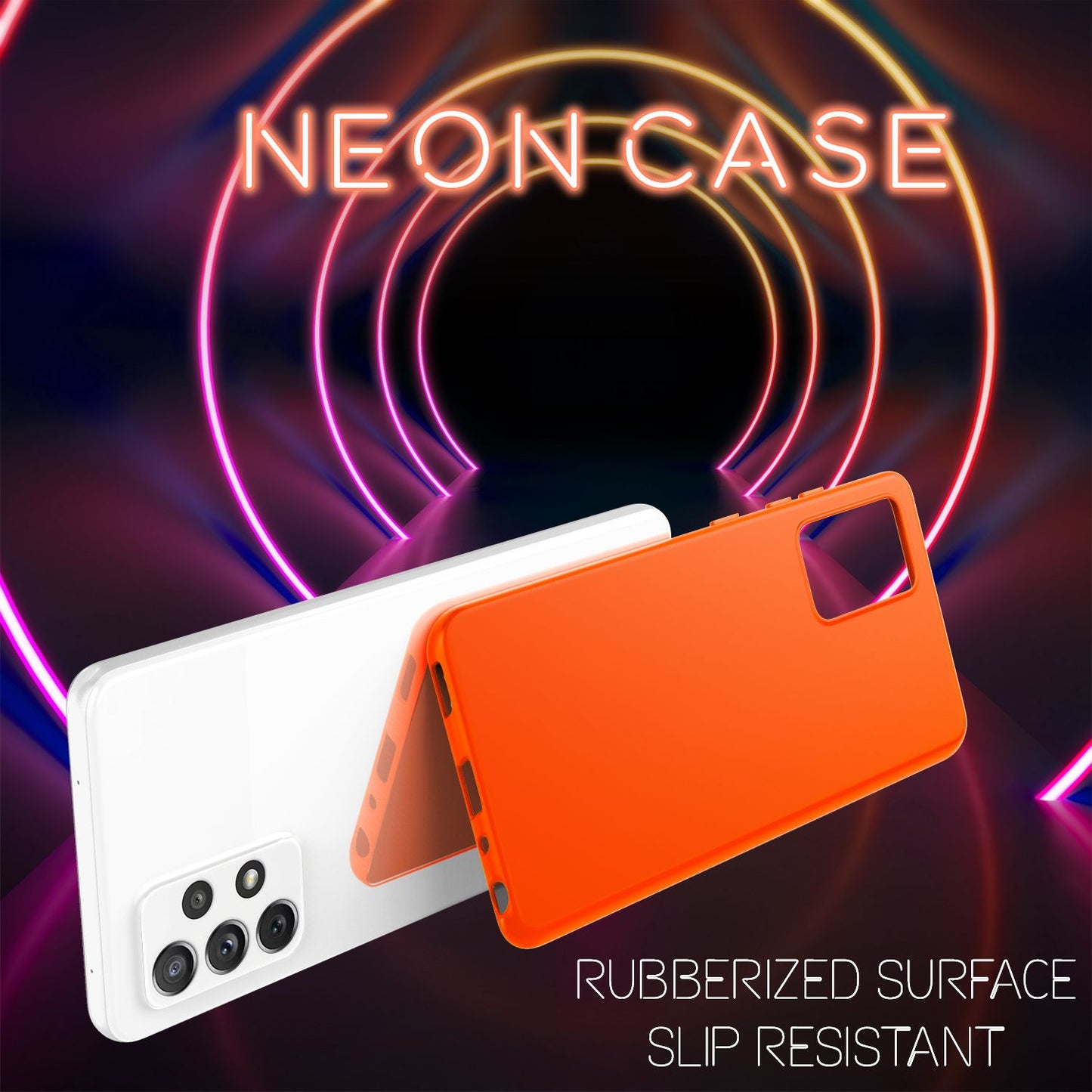 NALIA Neon Handy Hülle für Samsung Galaxy A72, Silikon Soft Case Phone Cover