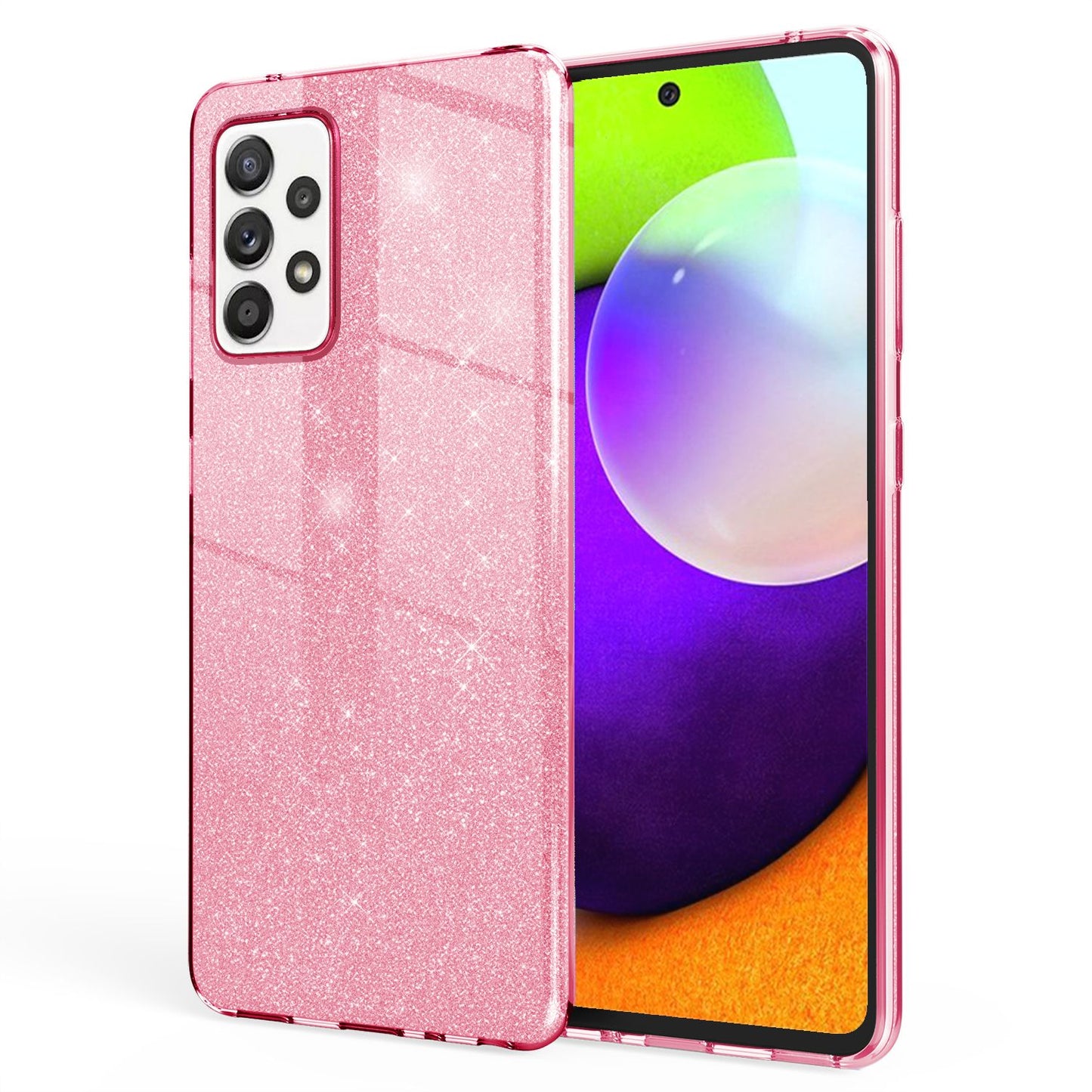 NALIA Glitzer Handy Hülle für Samsung Galaxy A52 5G / A52 / A52s 5G, Cover Case