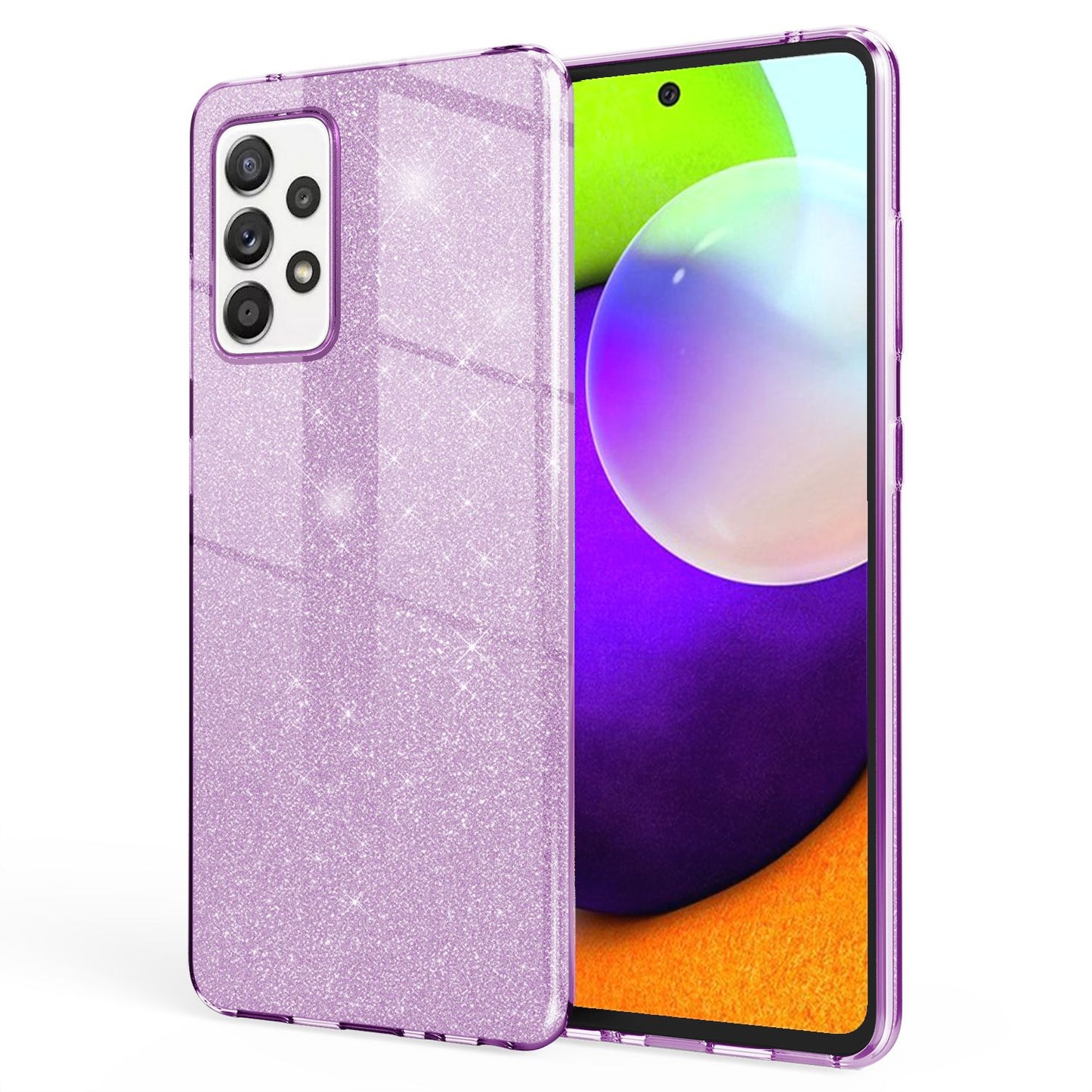 NALIA Glitzer Handy Hülle für Samsung Galaxy A52 5G / A52 / A52s 5G, Cover Case