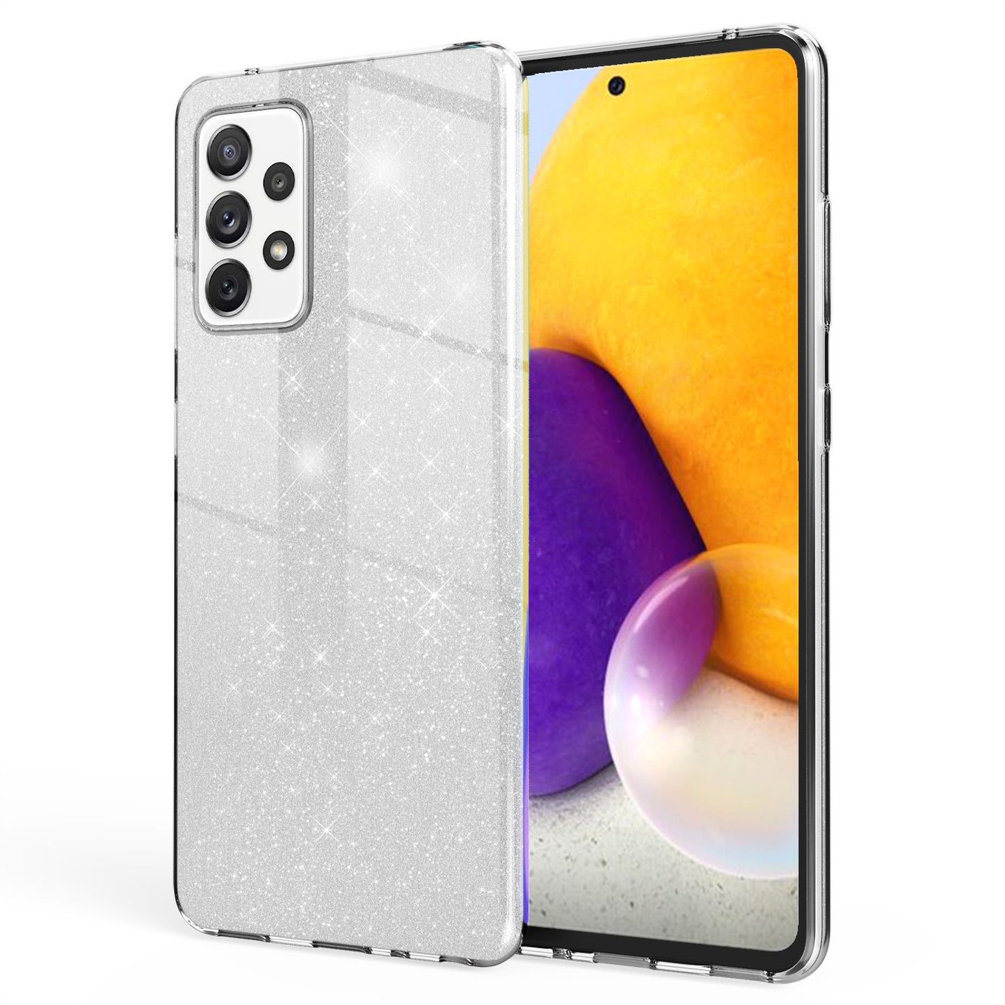Nalia Galaxy A72 Glitzer Hülle - Größe 6,7 Zoll, Dicke 0,8 Mm