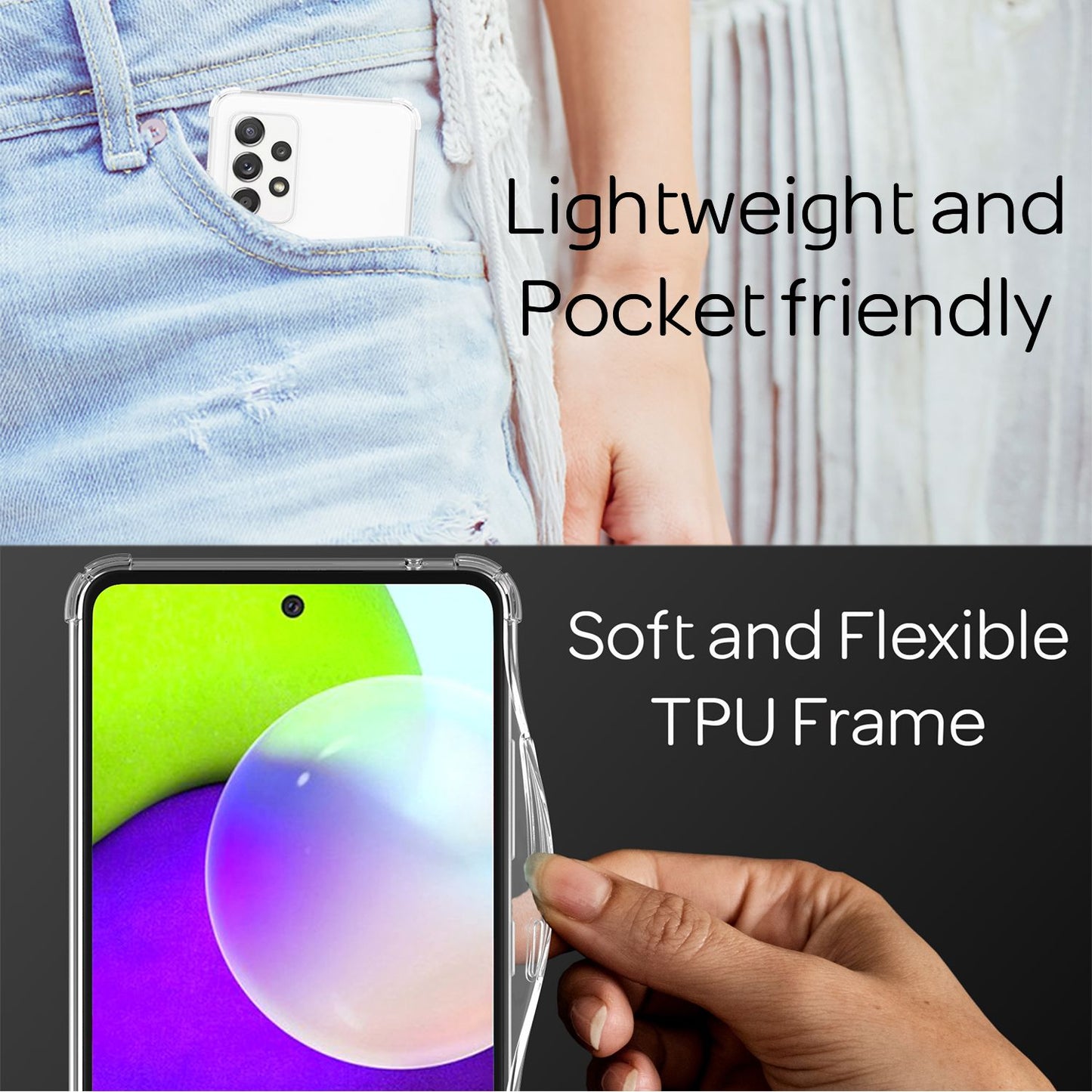 NALIA Handy Hülle mit Kette für Samsung Galaxy A52 5G / A52 / A52s 5G Case Cover