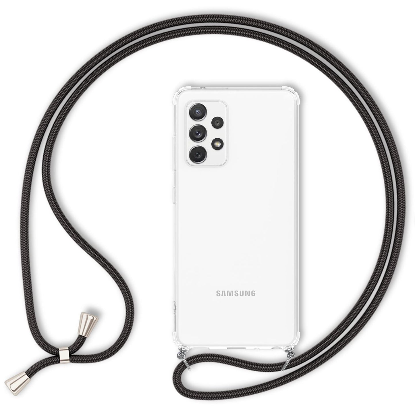 NALIA Hangit Handy Hülle Umhängehülle - Kette 60 cm, Kompatibilität Galaxy A72, Gewicht 40 g