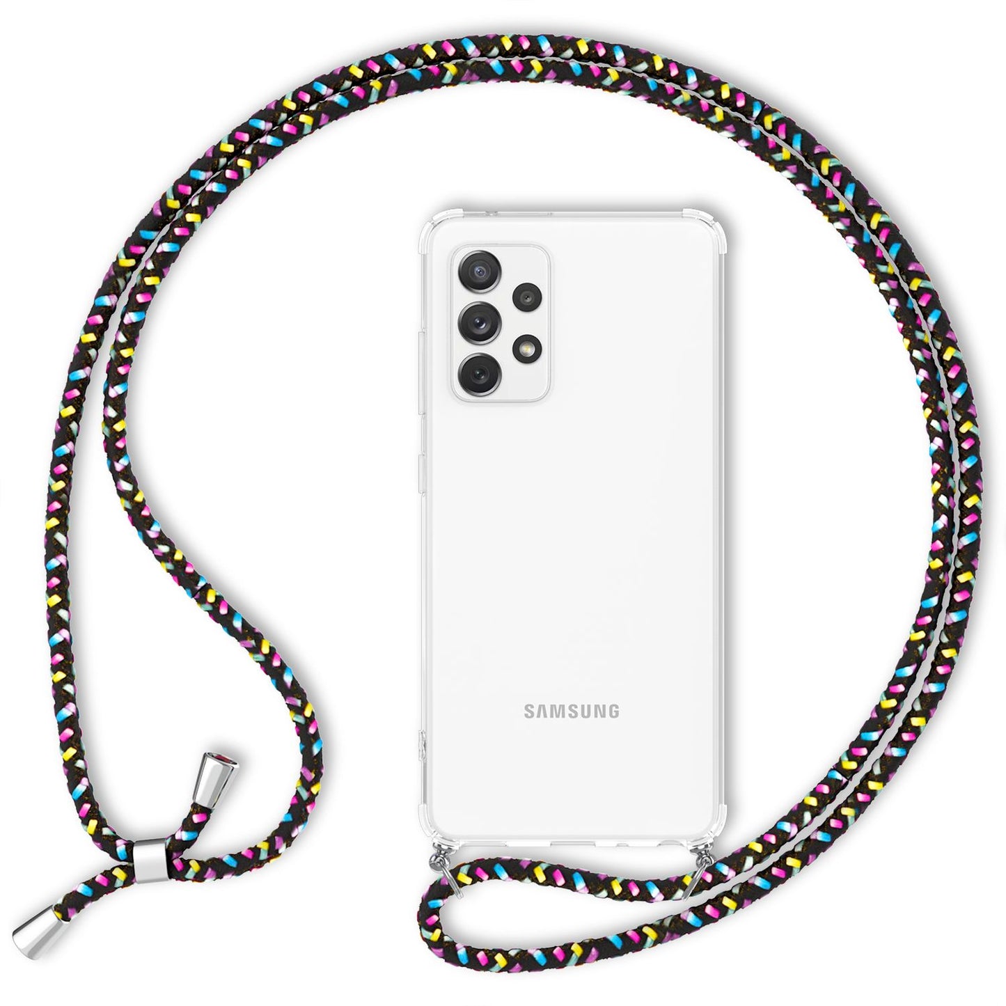 NALIA Hangit Handy Hülle Umhängehülle - Kette 60 cm, Kompatibilität Galaxy A72, Gewicht 40 g
