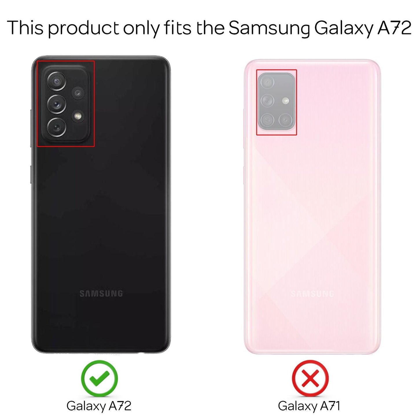 NALIA Hangit Handy Hülle Umhängehülle - Kette 60 cm, Kompatibilität Galaxy A72, Gewicht 40 g