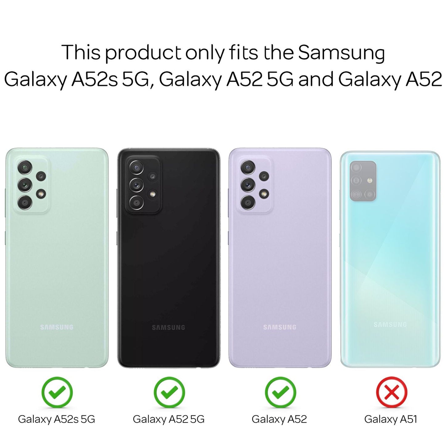 NALIA Ring Handyhülle für Samsung Galaxy A52 5G / A52 / A52s 5G, Kickstand Case