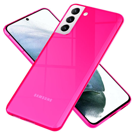 NALIA Neon Transparent Silikon Hülle S21 - Neonfarben, Passform Galaxy S21, Material Silikon