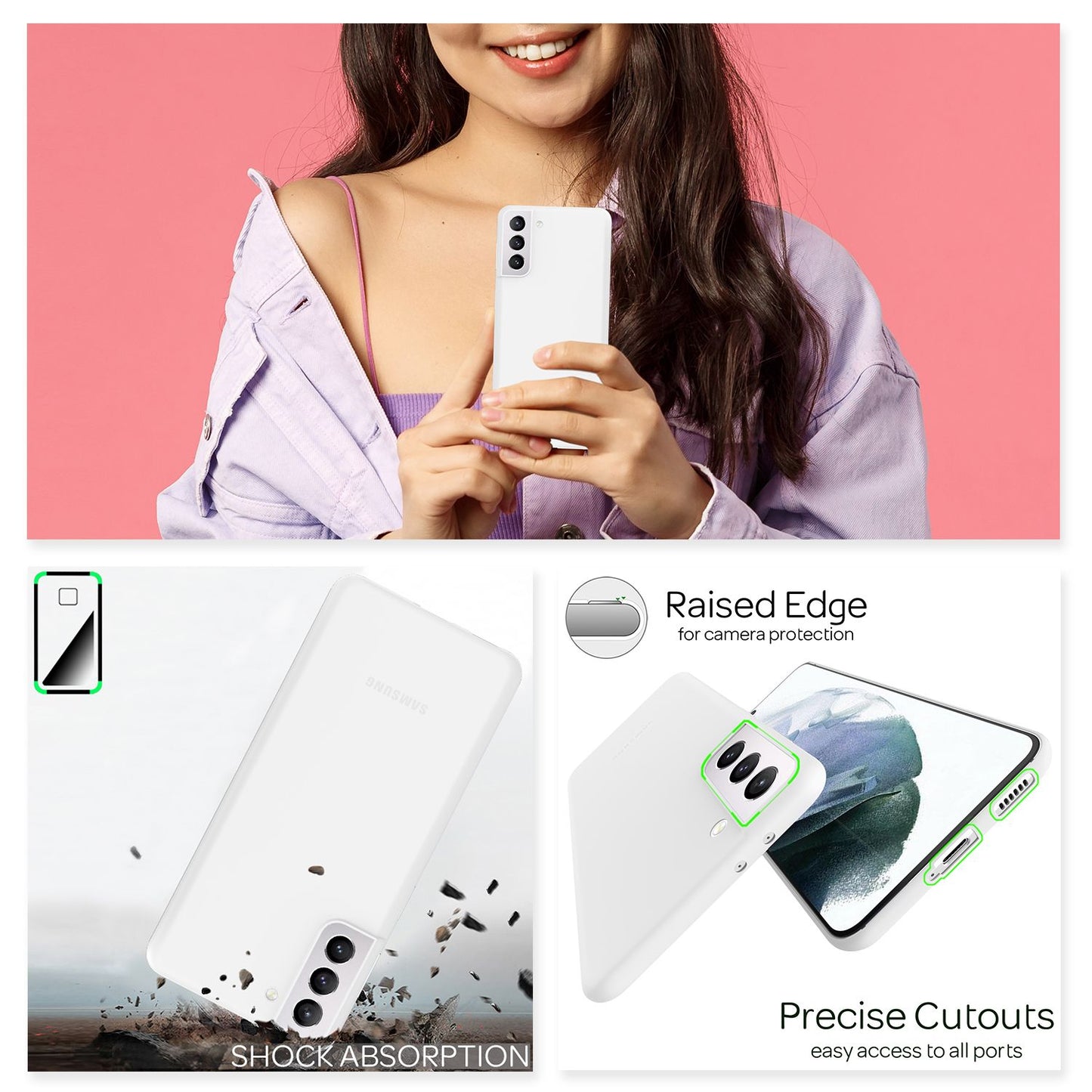 Husă rigidă extra subțire NALIA pentru Samsung Galaxy S21, husă de telefon ultra subțire