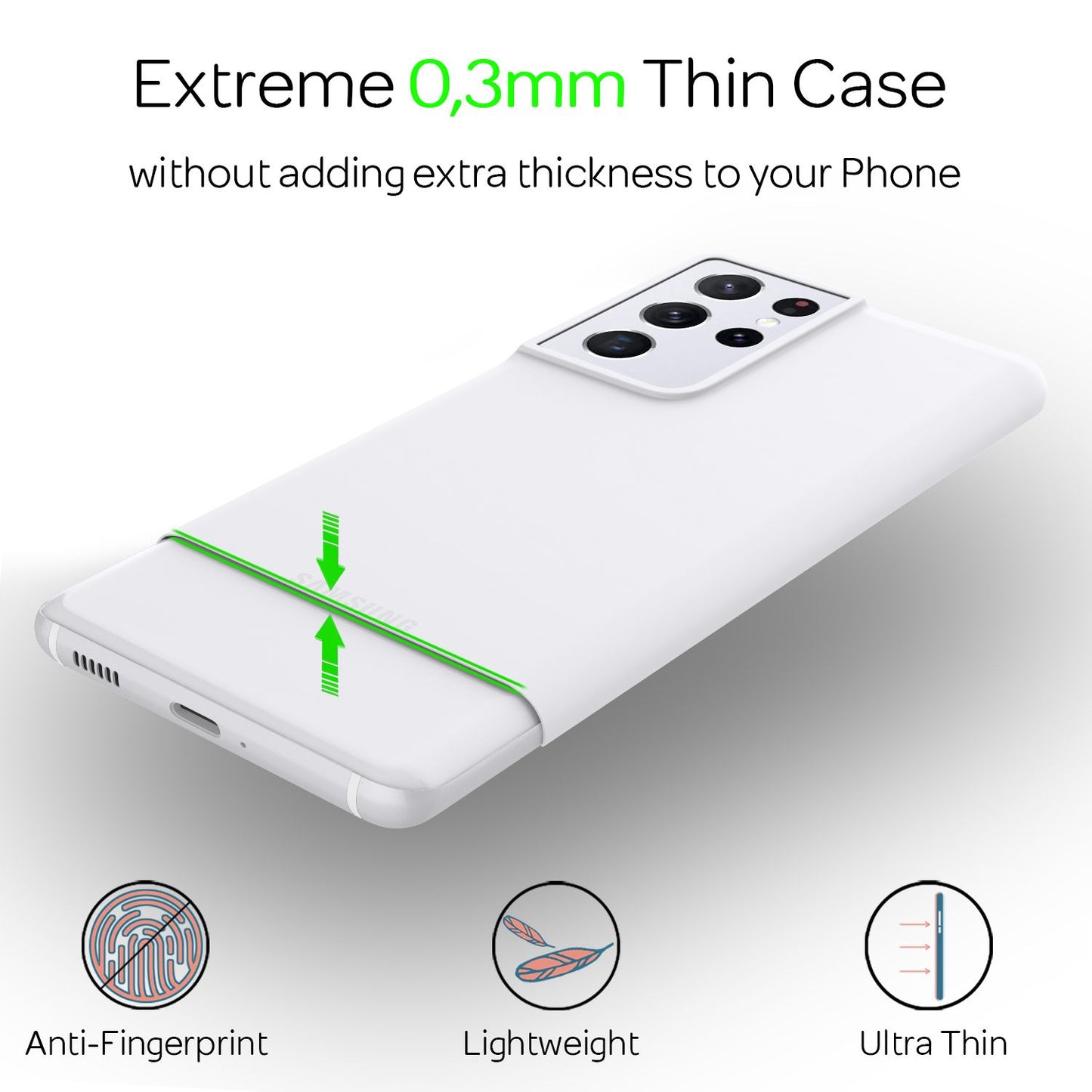 Carcasă NALIA Phantom Ultra-Slim - Grosime 0,3 mm Compatibilă cu S21 Ultra