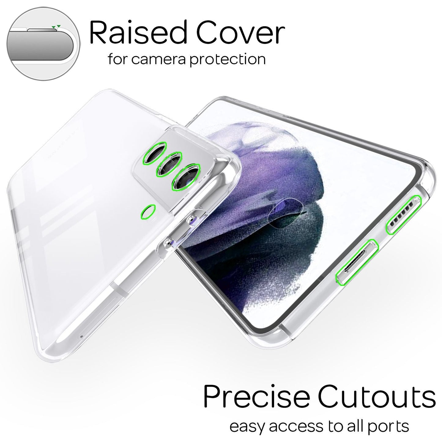 NALIA 360 Grad Handy Hülle Transparente Vollabdeckung - Kompatibel Galaxy S21 Plus Dünn Stoßfest