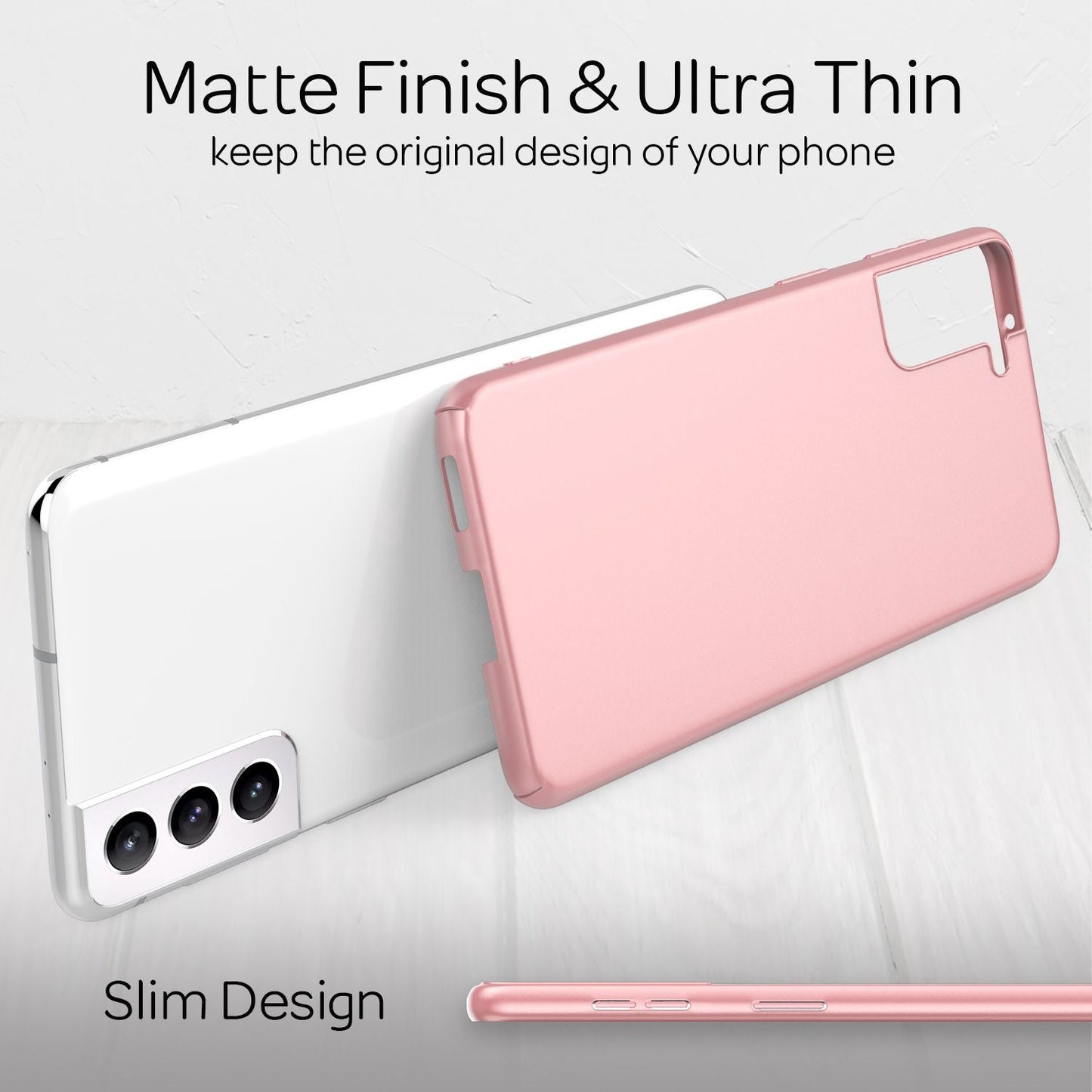 NALIA Hard Case für Samsung Galaxy S21, Dünn Handy Hülle Phone Cover Bumper Etui