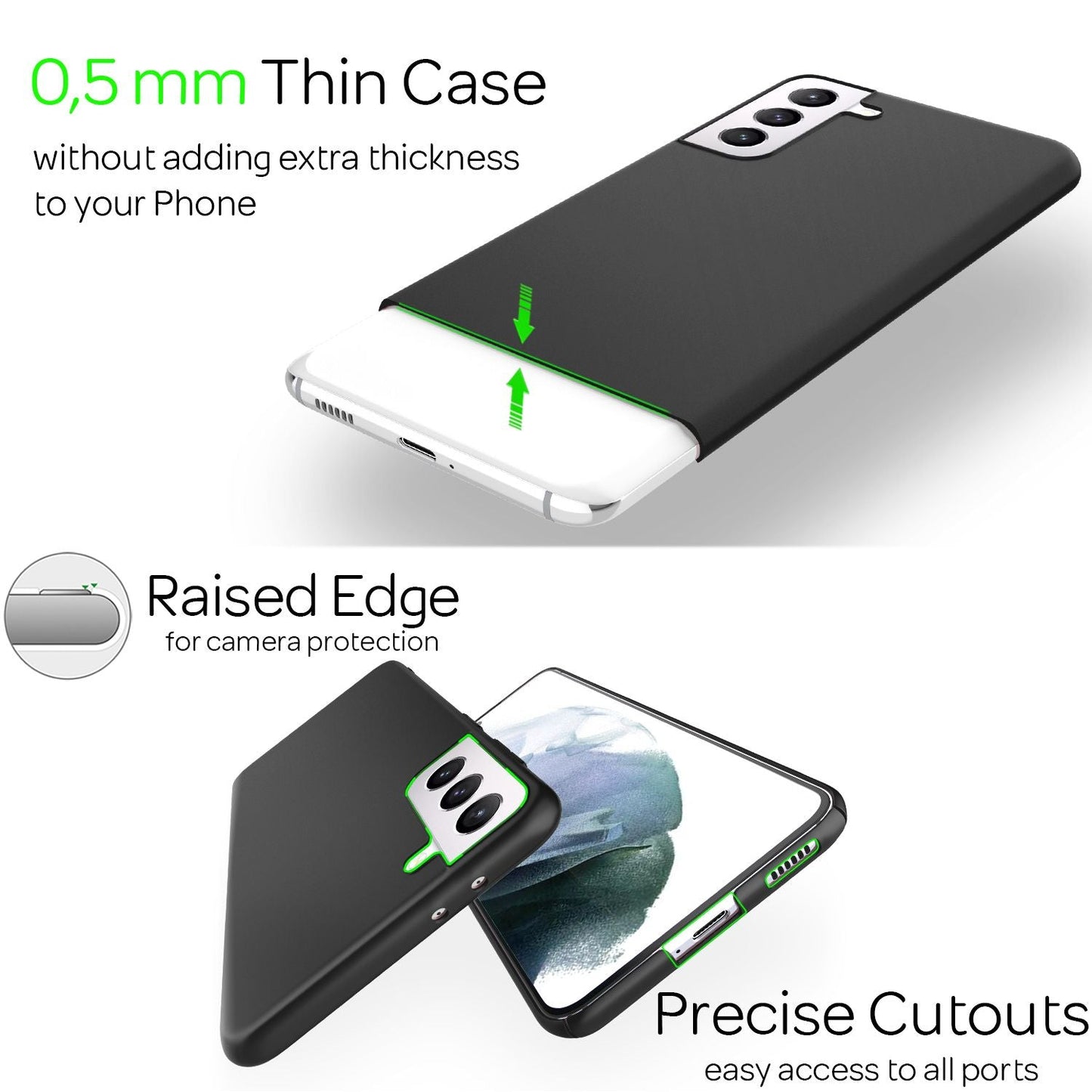 NALIA Hard Case für Samsung Galaxy S21, Dünn Handy Hülle Phone Cover Bumper Etui