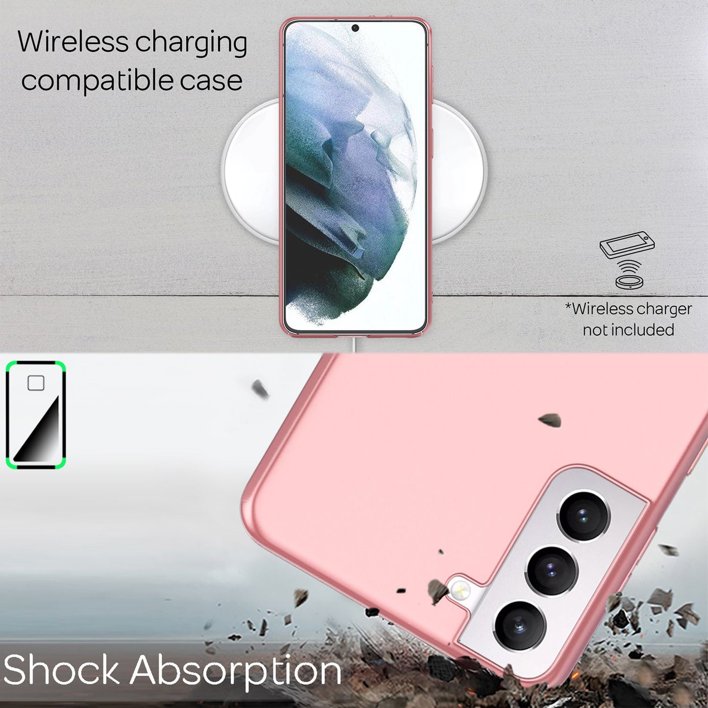 NALIA Hard Case für Samsung Galaxy S21, Dünn Handy Hülle Phone Cover Bumper Etui