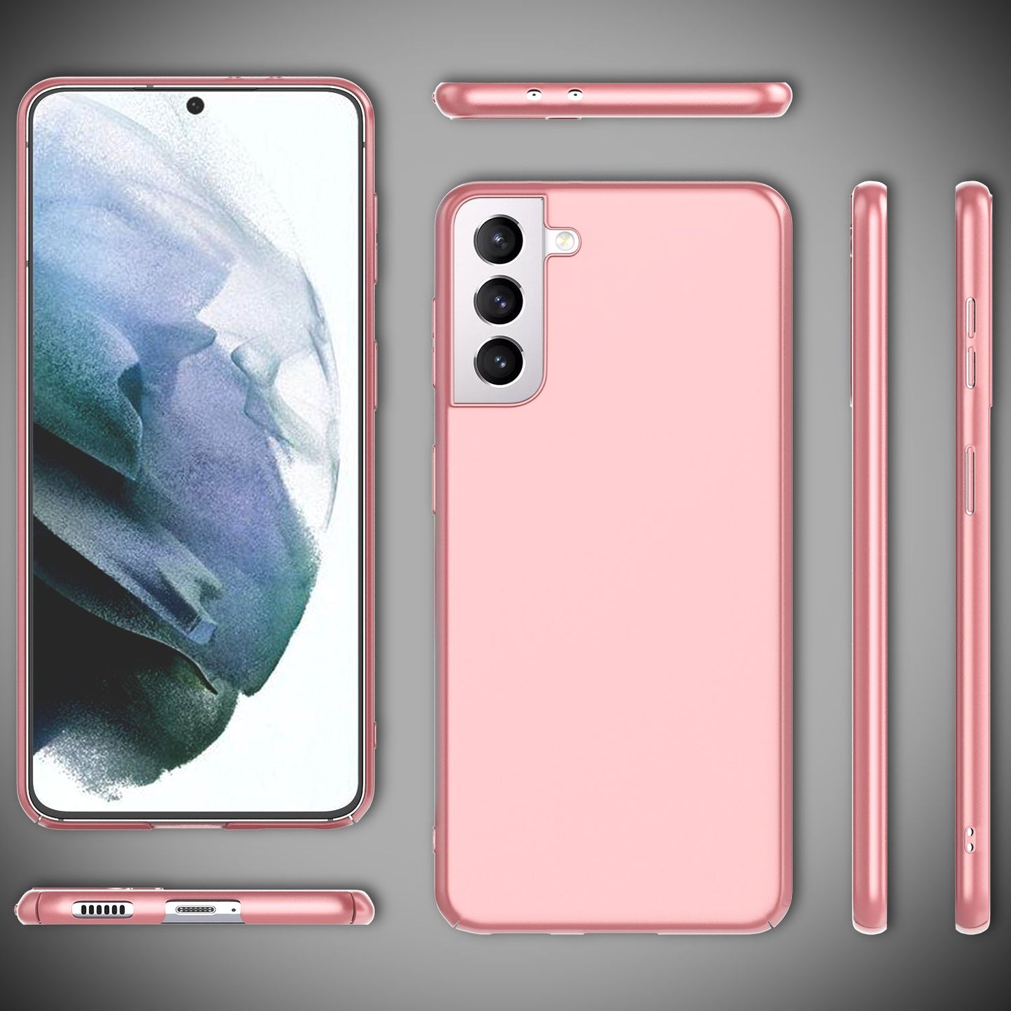 NALIA Hard Case für Samsung Galaxy S21, Dünn Handy Hülle Phone Cover Bumper Etui