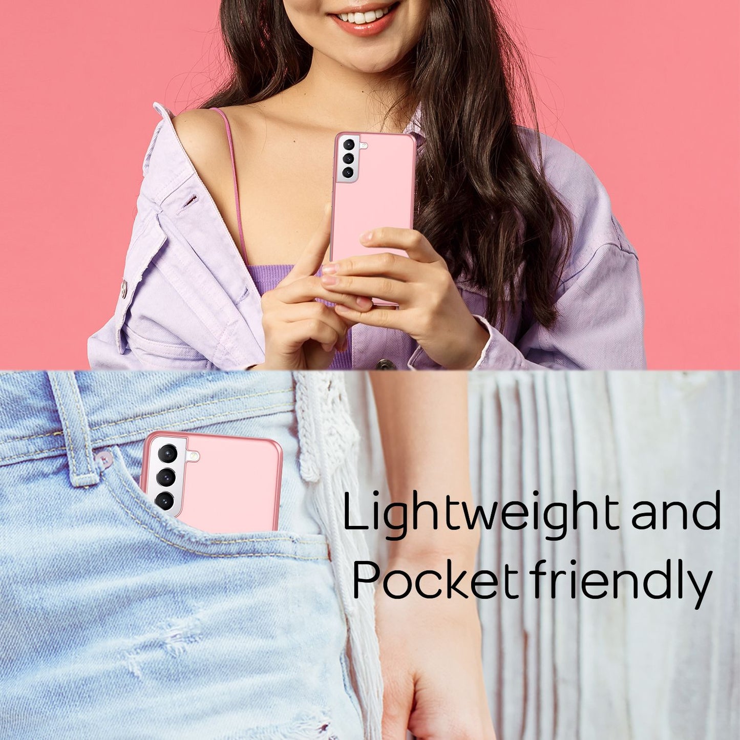 NALIA Hard Case für Samsung Galaxy S21, Dünn Handy Hülle Phone Cover Bumper Etui