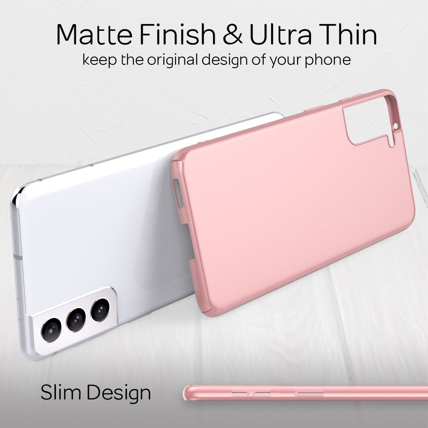 NALIA Hard Case Ultra Dünn - 0,5 mm Stärke, Passgenau, Kompatibel Galaxy S21 Plus