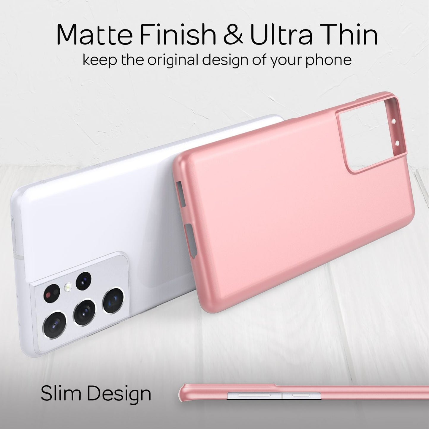 NALIA Galaxy S21 Ultra Ultradünnes Hard Case - 0,5 mm Dicke, Kratzschutz, Staubresistent