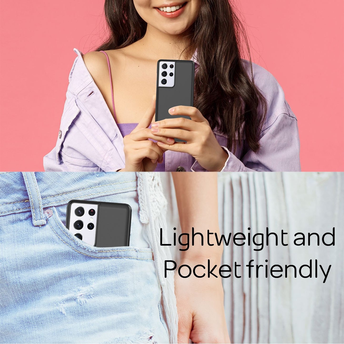 NALIA Galaxy S21 Ultra Ultradünnes Hard Case - 0,5 mm Dicke, Kratzschutz, Staubresistent