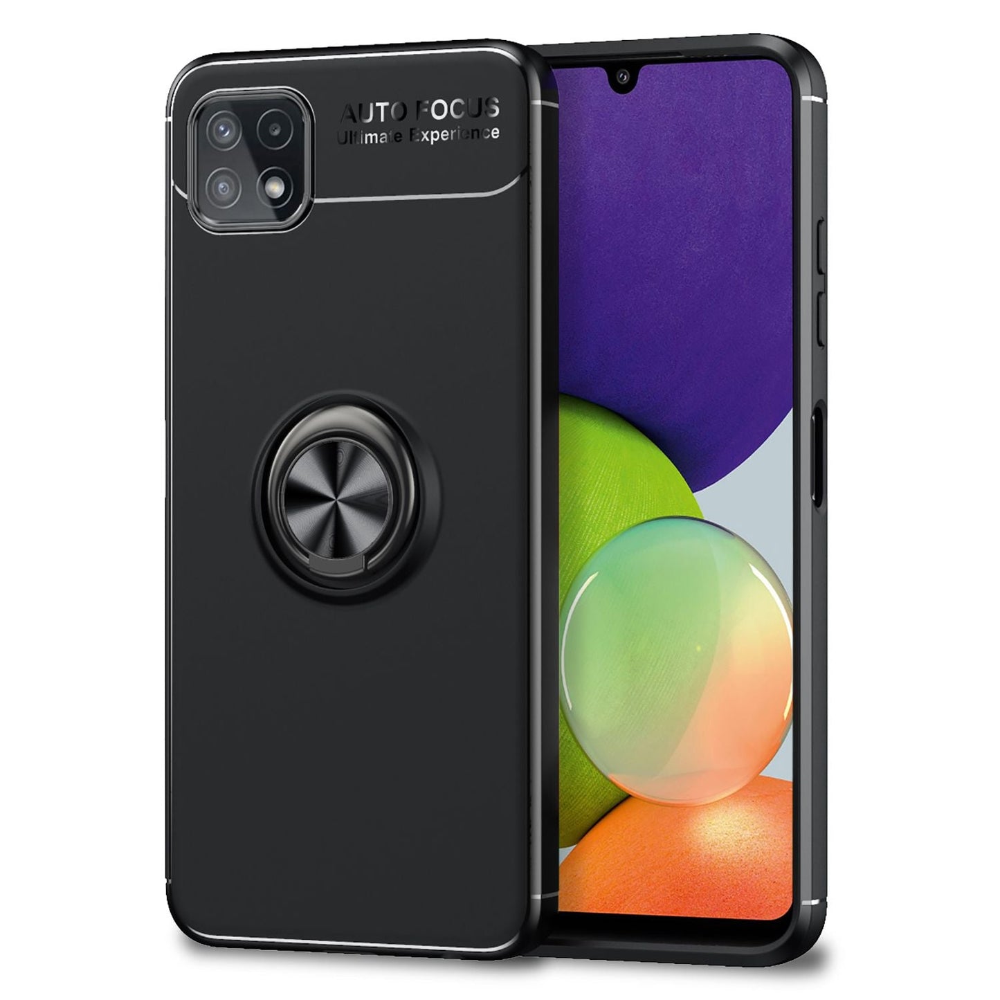 NALIA Galaxy A22 5G Ringhülle - 360 Grad Ringhalter, Matte Oberfläche, Passgenau A22 5G