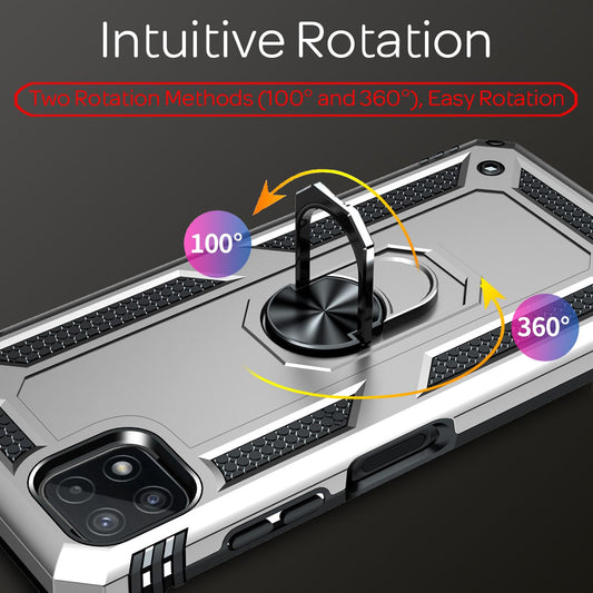 NALIA Military-Style Ringhülle für Samsung Galaxy A22 5G, Extrem Schützend Robust