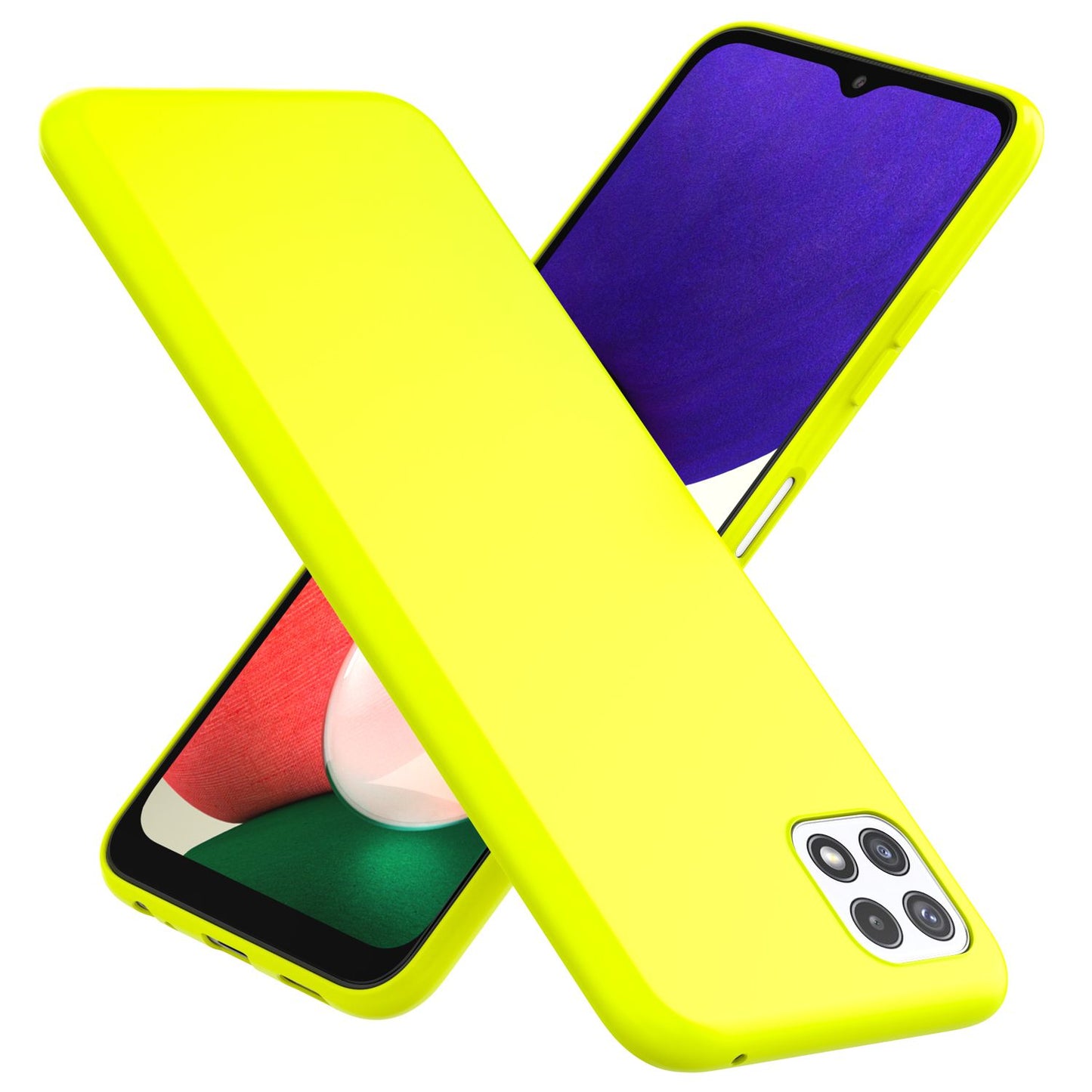 NALIA Galaxy A22 5G Neon Silikonhülle - Strahlende Neonfarben, TPU Material, Rutschfest
