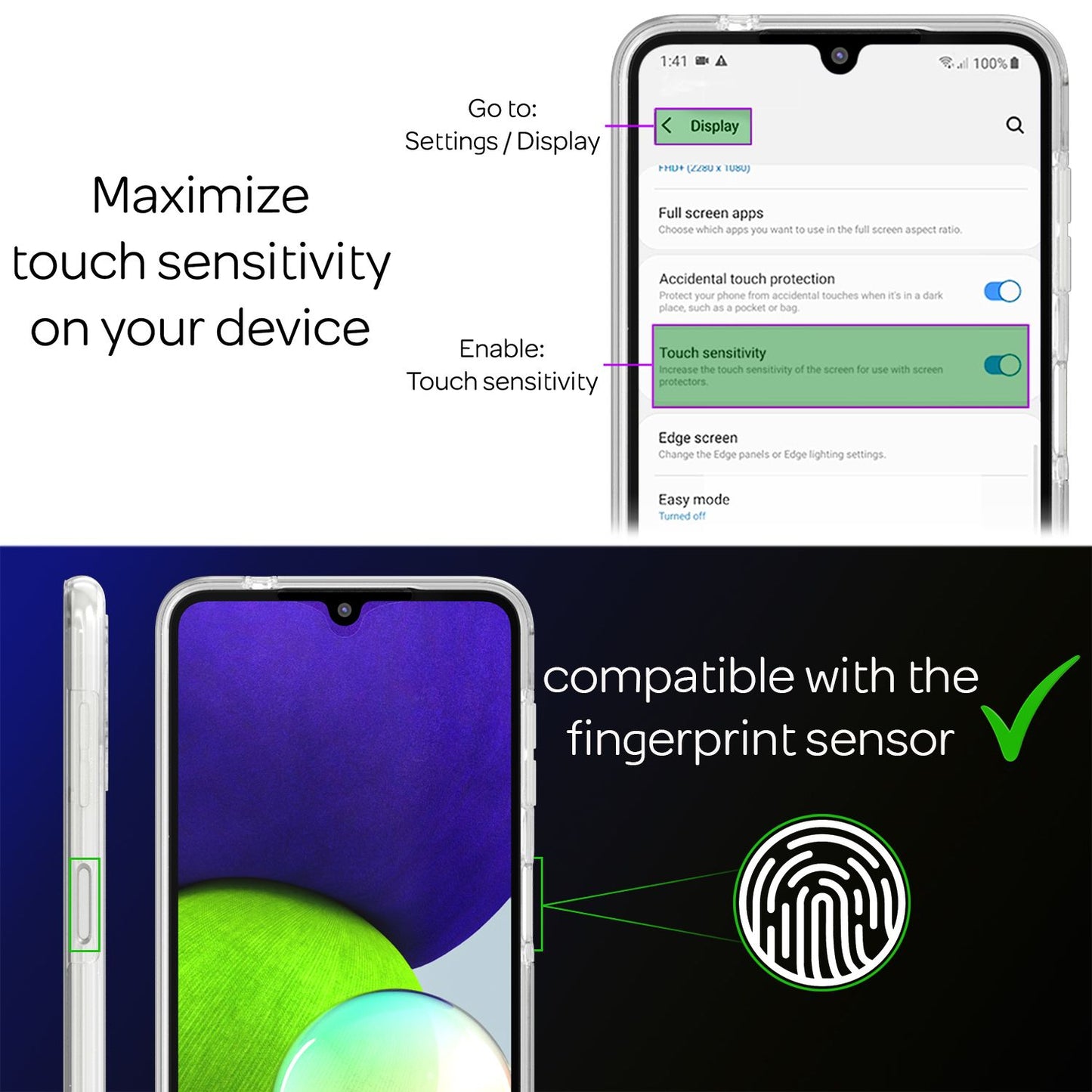 NALIA Klare 360° Schutzhülle - Kompatibel Galaxy A22 Transparent