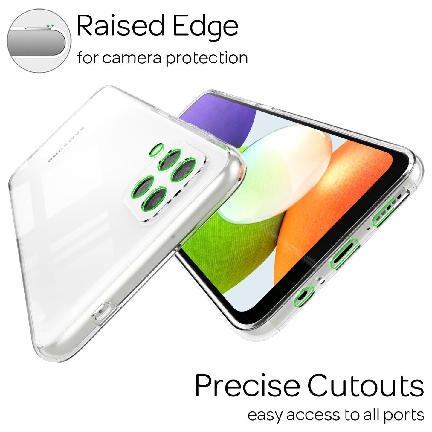 NALIA Klare 360° Schutzhülle - Kompatibel Galaxy A22 Transparent