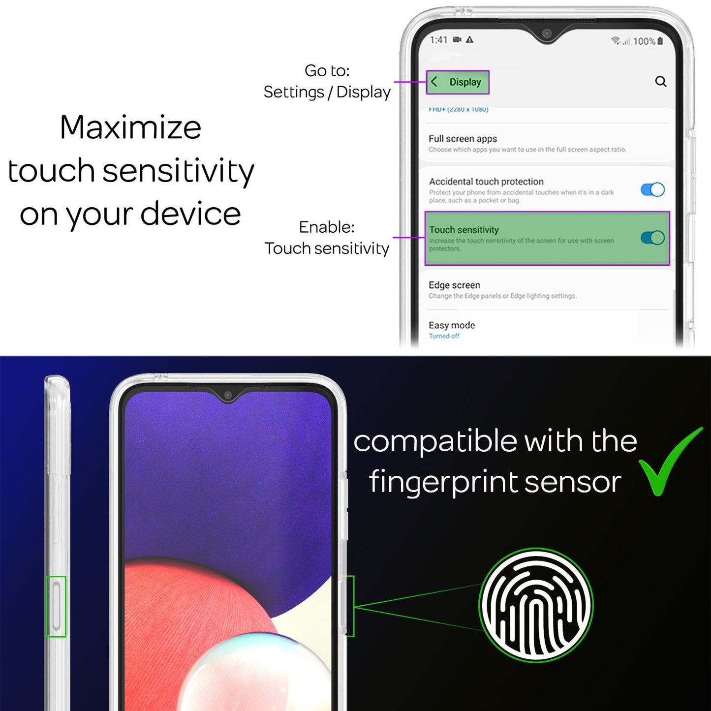 NALIA Klare 360 Grad Schutzhülle - Galaxy A22 5G Transparent Hardcase Silikon Bumper