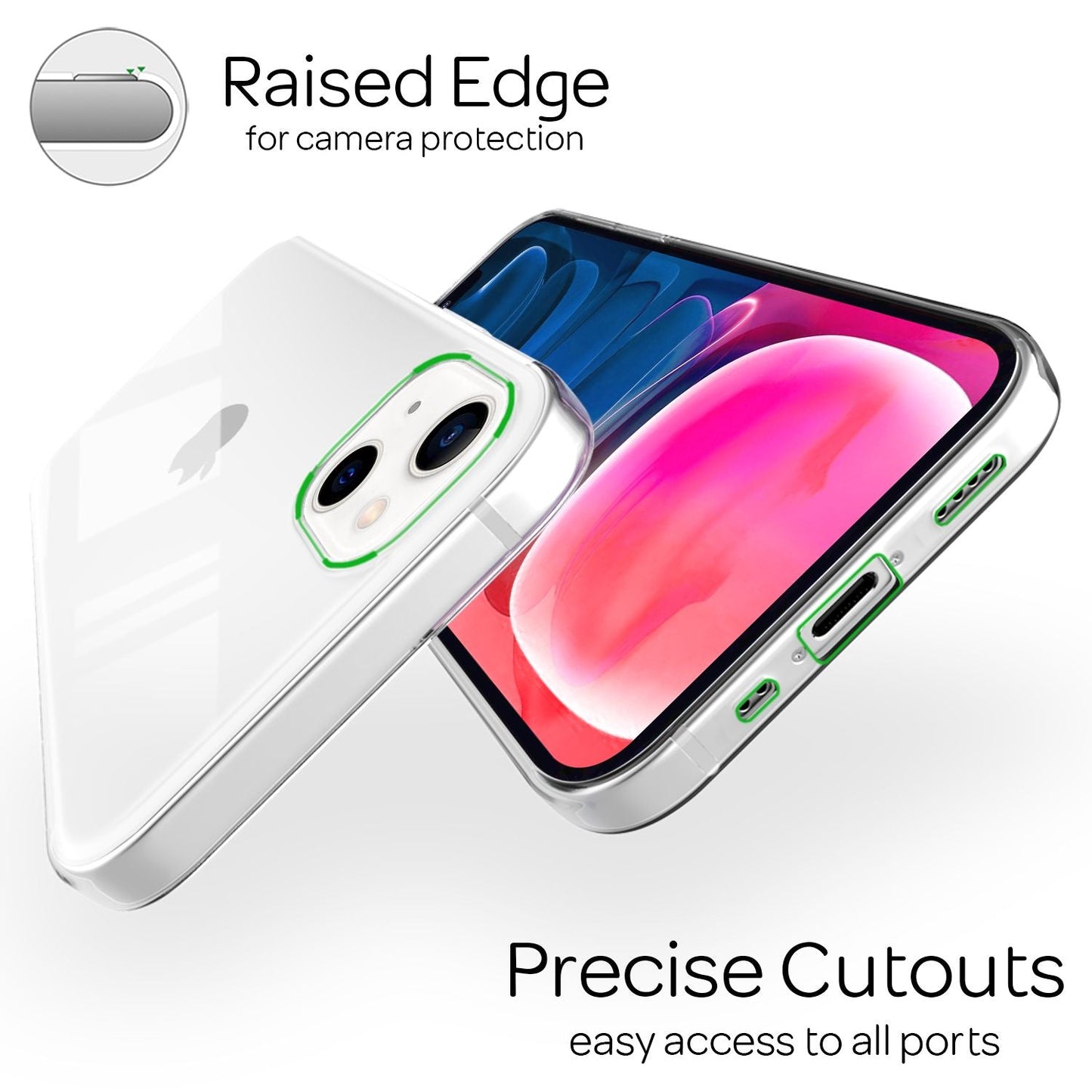 NALIA Silikon Hülle AirFlex Transparent IPhone 13 Mini - Dicke 0,8 mm, Passgenau, Klar