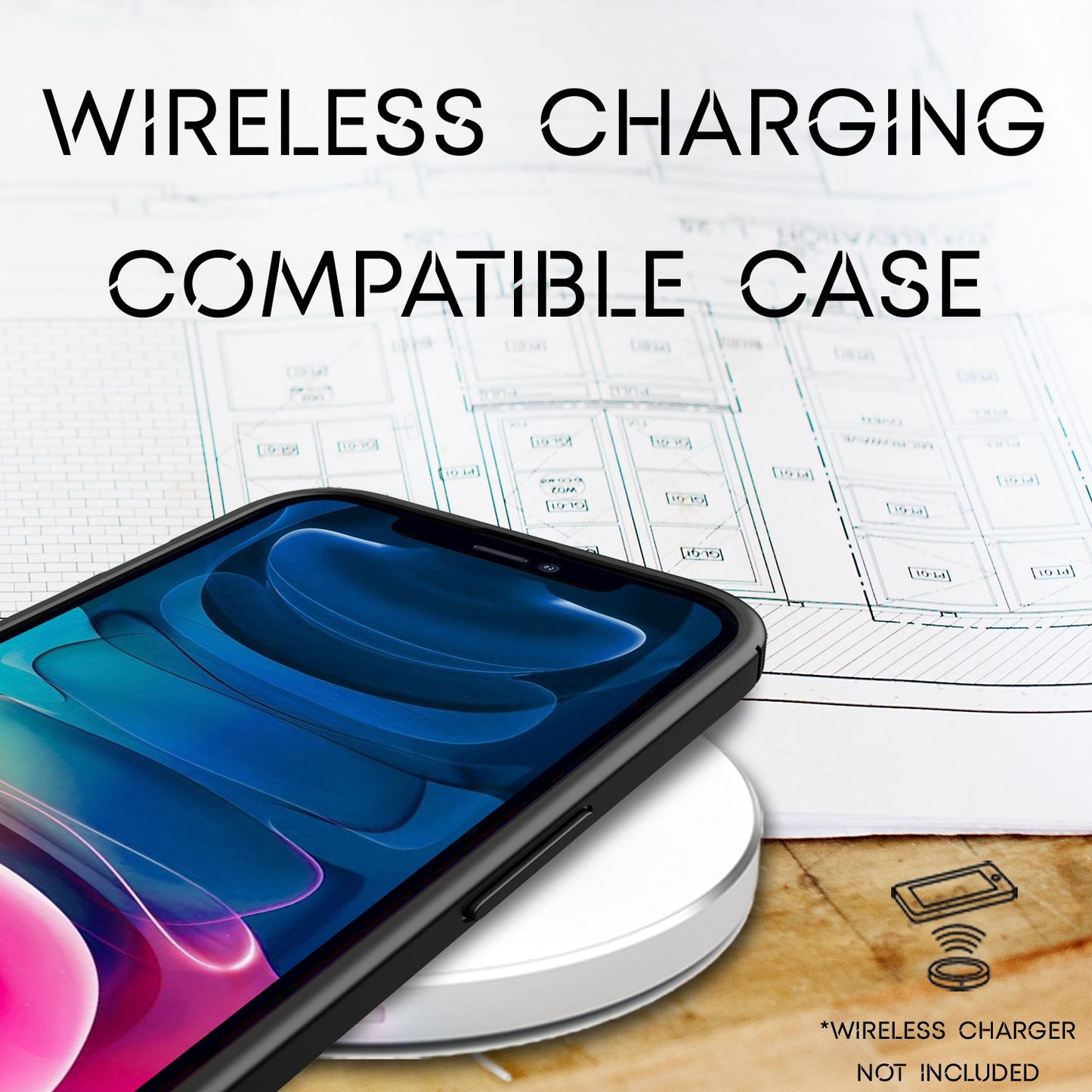 Husă NALIA din piele pentru iPhone 13 Mini - silicon TPU anti-amprentă, antiderapantă, neagră