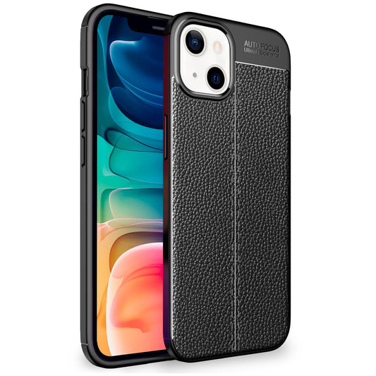 NALIA Barron Leder Look Hülle - Größe IPhone 13, Material TPU Silikon, Anti-Fingerabdruck