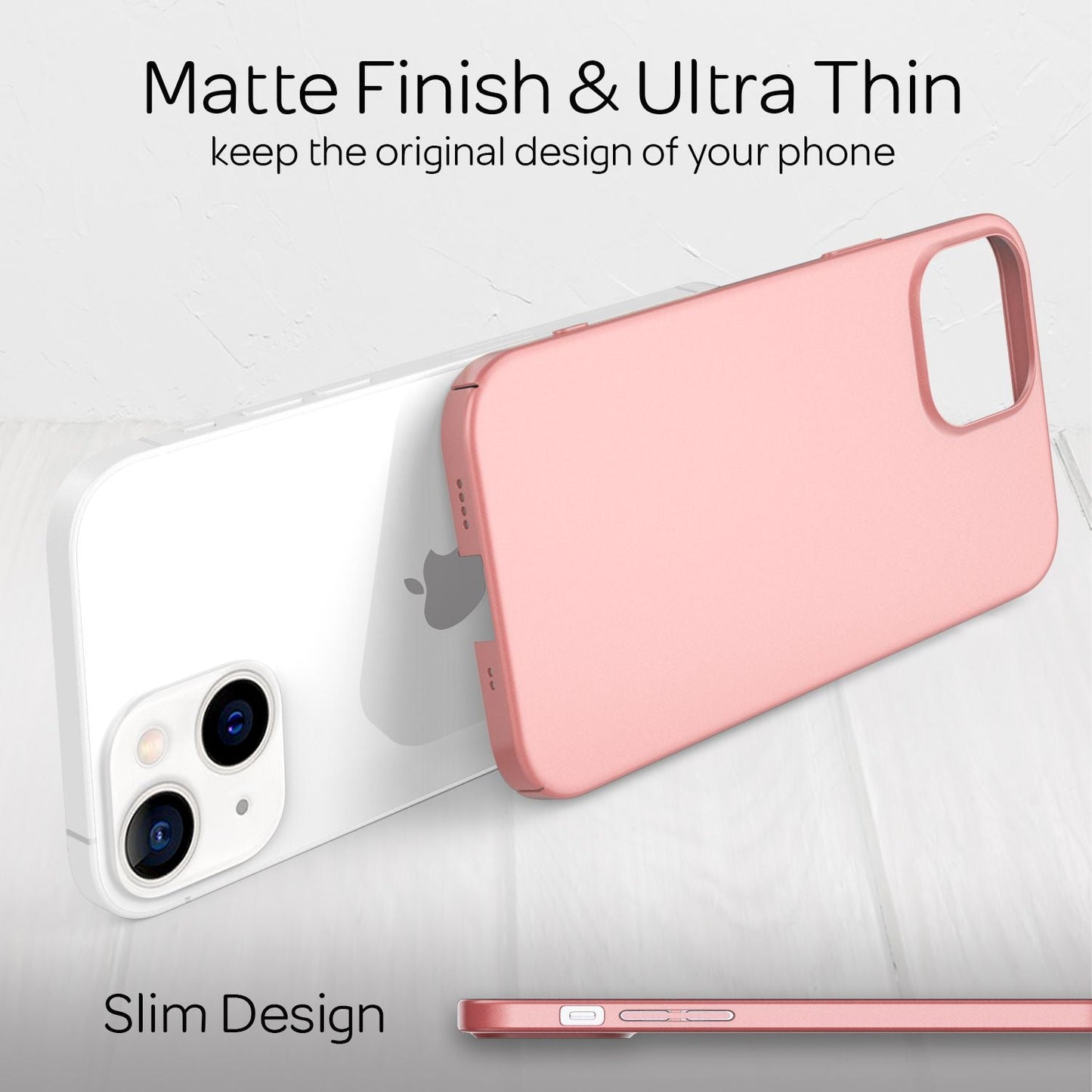 Husă NALIA Berlin Slim - Grosime 0,5 mm, Potrivire perfectă pentru iPhone 13 Mini, Finisaj Mat