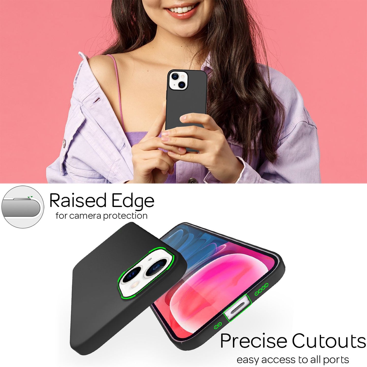 Husă NALIA Berlin Slim - Grosime 0,5 mm, Potrivire perfectă pentru iPhone 13 Mini, Finisaj Mat