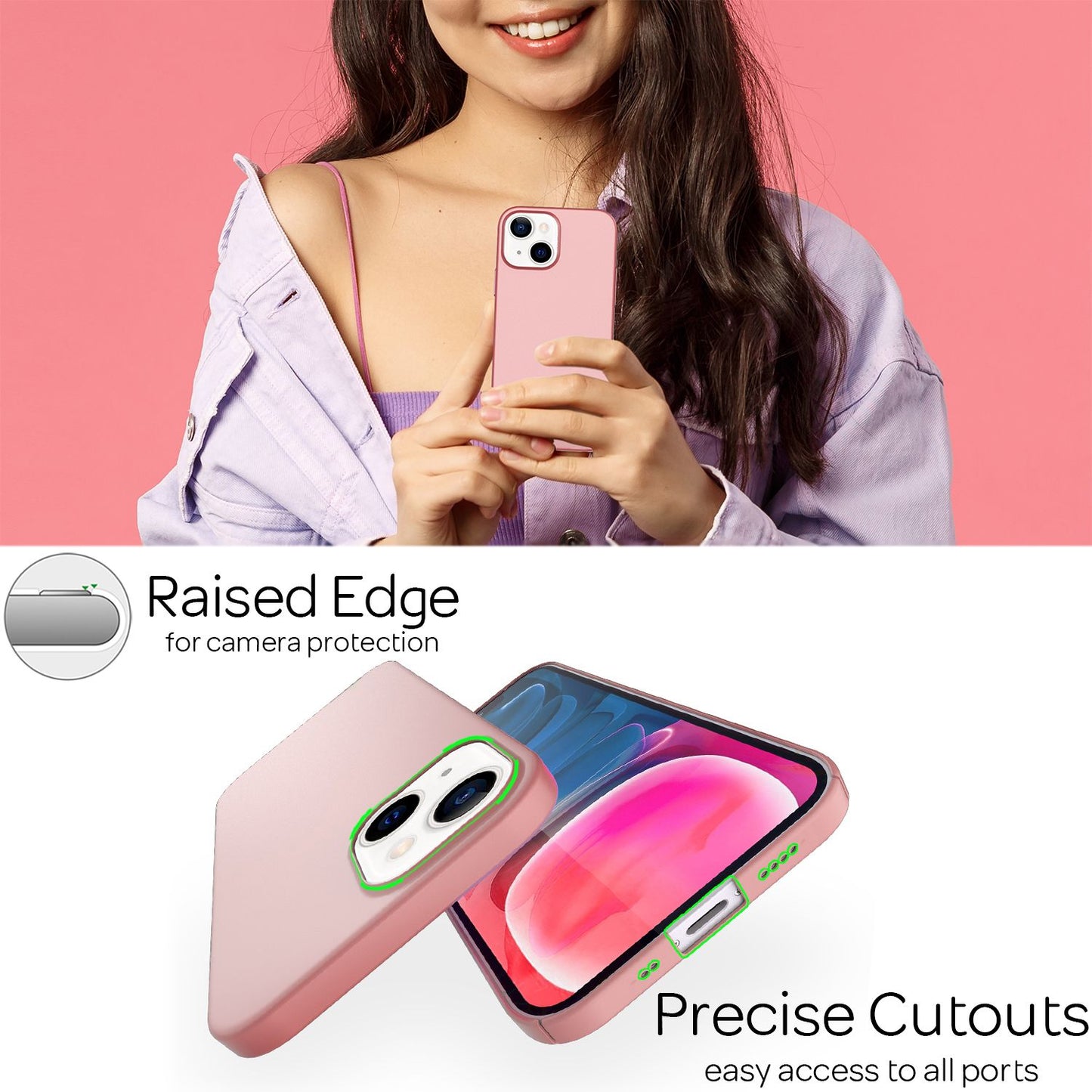 Husă NALIA Berlin Slim - Grosime 0,5 mm, Potrivire perfectă pentru iPhone 13 Mini, Finisaj Mat