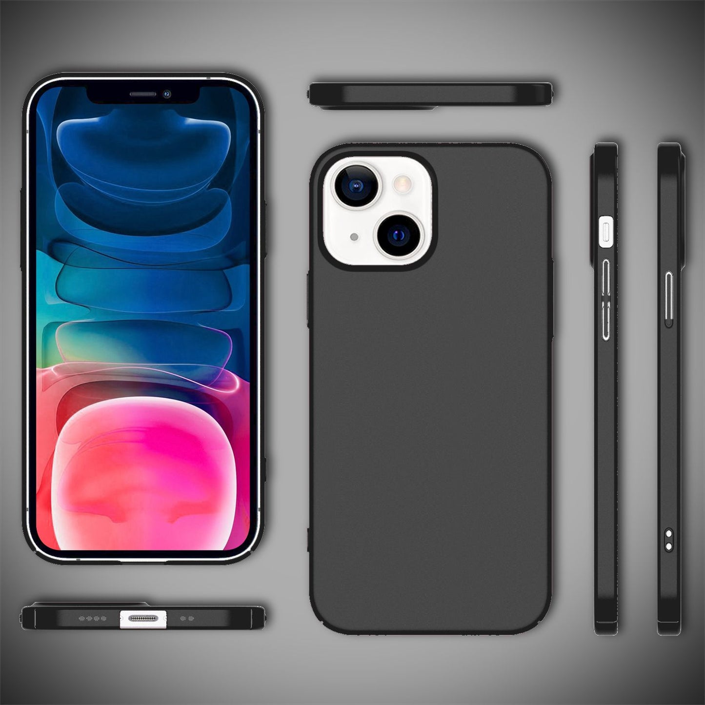 Husă NALIA Berlin Slim - Grosime 0,5 mm, Potrivire perfectă pentru iPhone 13 Mini, Finisaj Mat