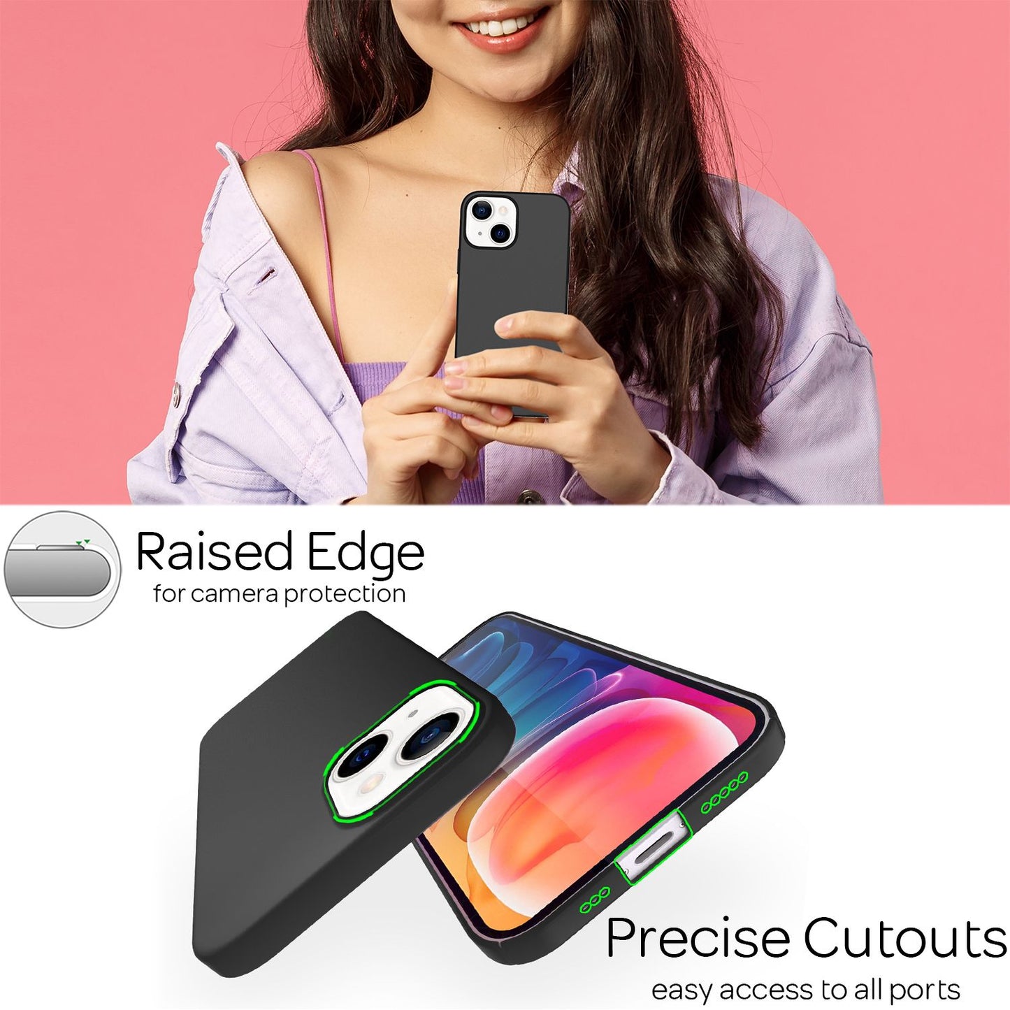 NALIA Iphone 13 Hülle Ultraflaches Design Mit Kratzschutz - 0,5 mm Dicke, Mattes Finish, Passgenau