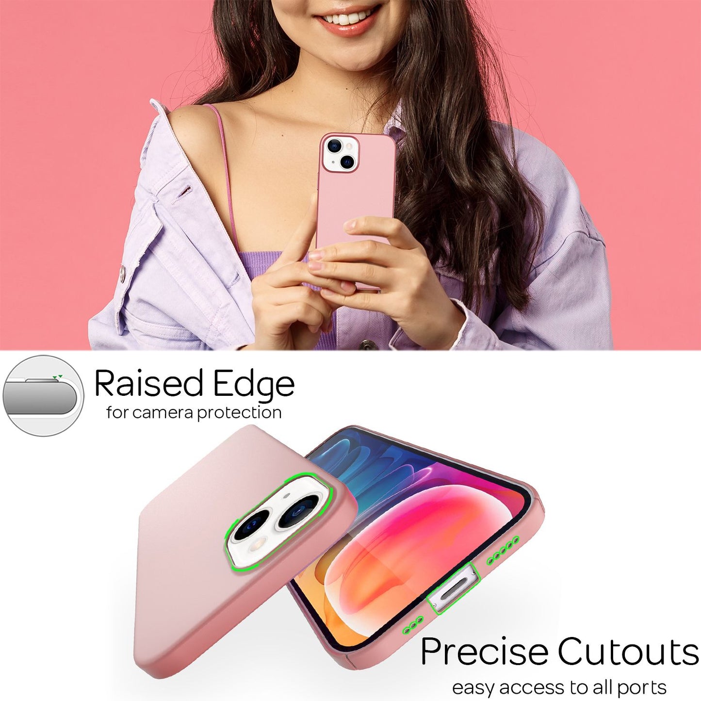 NALIA Iphone 13 Hülle Ultraflaches Design Mit Kratzschutz - 0,5 mm Dicke, Mattes Finish, Passgenau