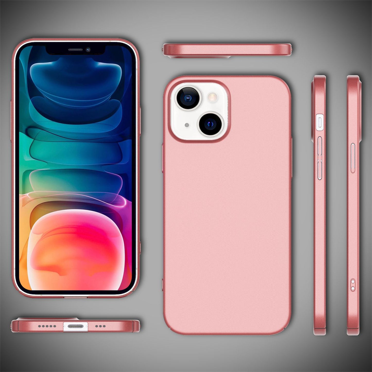 NALIA Iphone 13 Hülle Ultraflaches Design Mit Kratzschutz - 0,5 mm Dicke, Mattes Finish, Passgenau