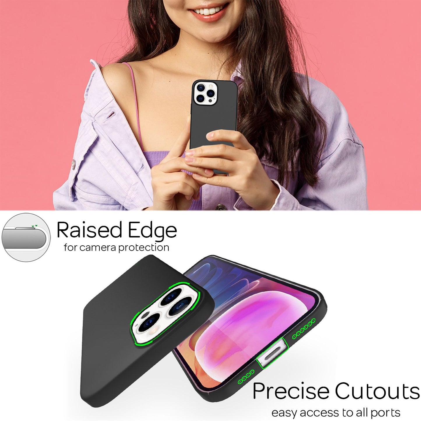 NALIA Berlin 0,5mm Dünne Handyhülle - Ultraleichter Schutz, Kompatibel iPhone 13 Pro Max, Matte Finish