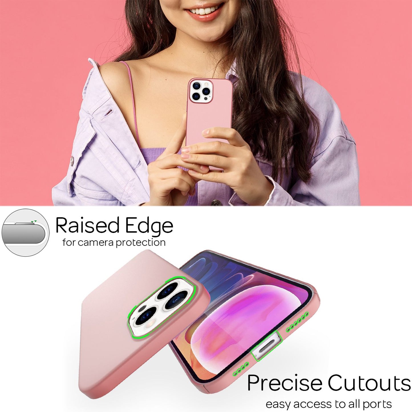 NALIA Berlin 0,5mm Dünne Handyhülle - Ultraleichter Schutz, Kompatibel iPhone 13 Pro Max, Matte Finish