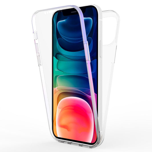 NALIA Klare 360° Schutzhülle IPhone 13 - Größe 6,1 Zoll, Transparent, Displayschutz