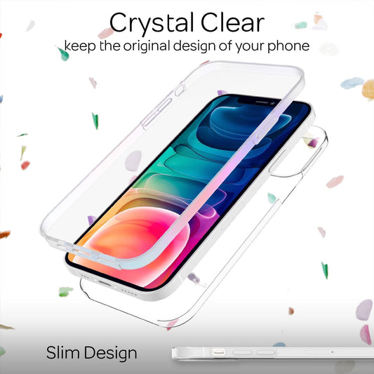 NALIA Klare 360° Schutzhülle IPhone 13 - Größe 6,1 Zoll, Transparent, Displayschutz