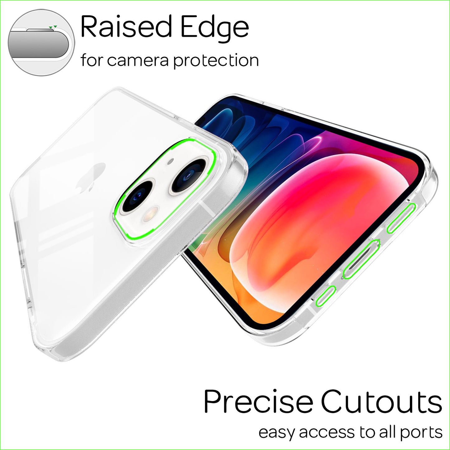 NALIA Klare 360° Schutzhülle IPhone 13 - Größe 6,1 Zoll, Transparent, Displayschutz