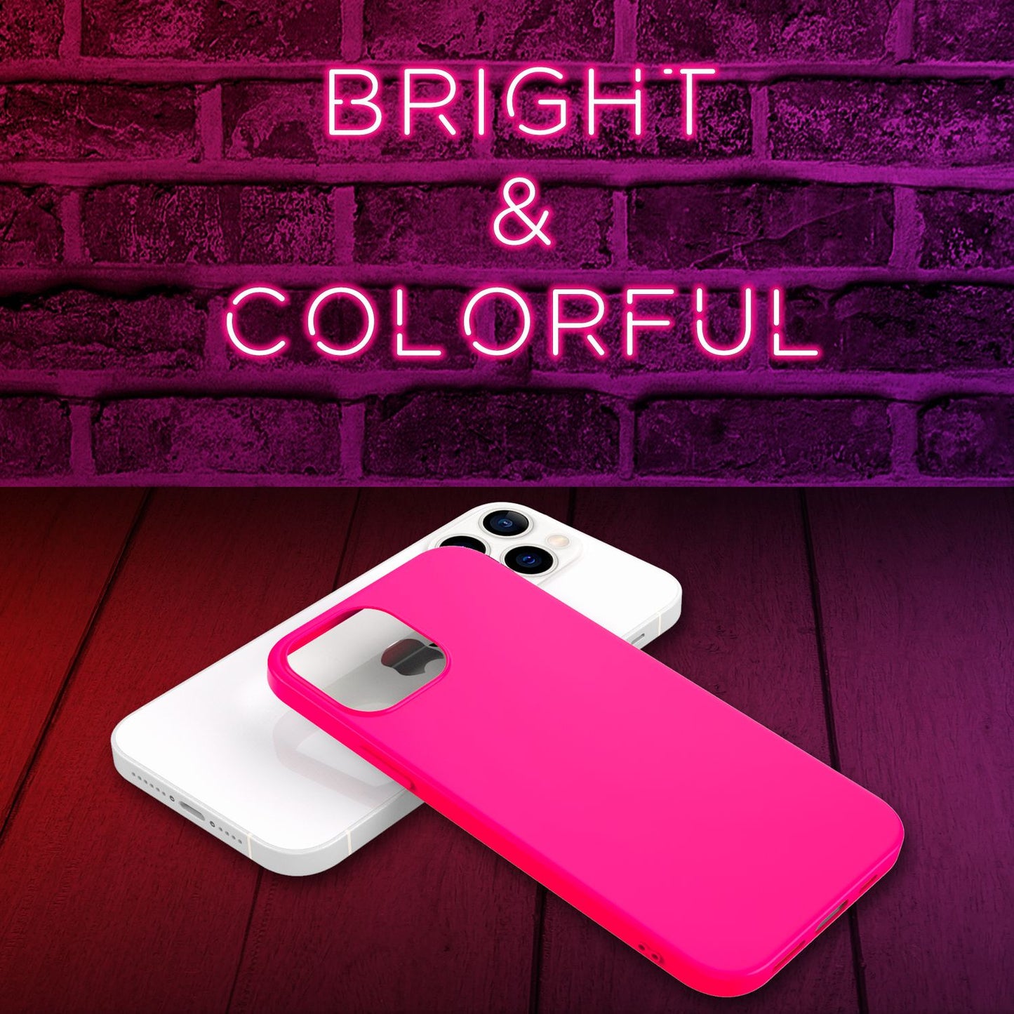 NALIA Neonfarben Look Case iPhone 13 Pro Max Silikon Hülle - TPU Schutz, Leicht, Premium